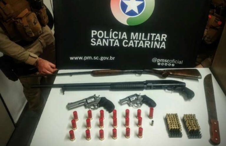 Briga generalizada termina com prisões e apreensão de armas de fogo em Xanxerê