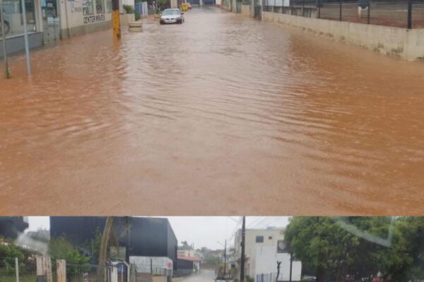Temporal causa alagamentos e transtornos em Xanxerê no Dia das Crianças