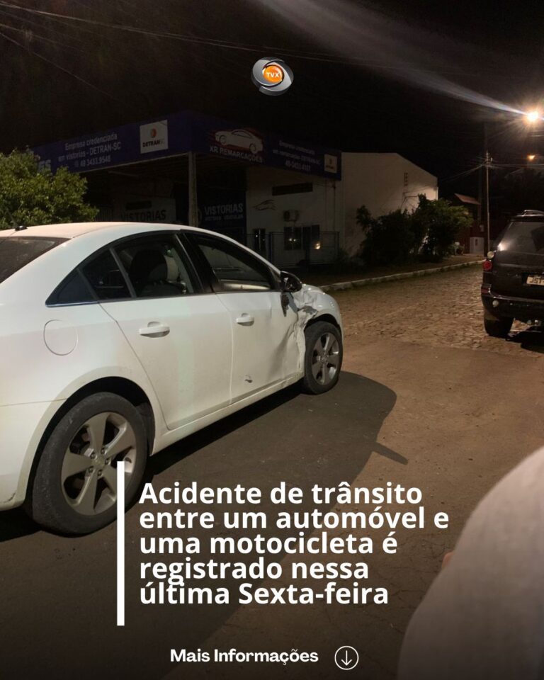 Jovem fica gravemente ferido em acidente entre carro e moto na BR-282 em Xanxerê