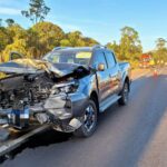 Acidente trânsito BR282 Xanxere envolve três veículos e deixa duas vítimas encaminhadas ao HRSP.