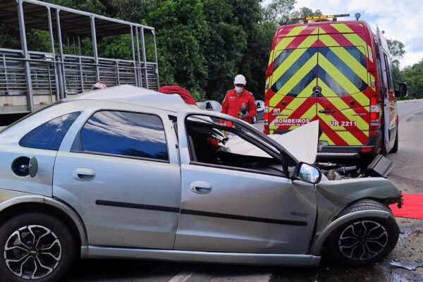 Grave acidente em Irani mata motorista na BR-153