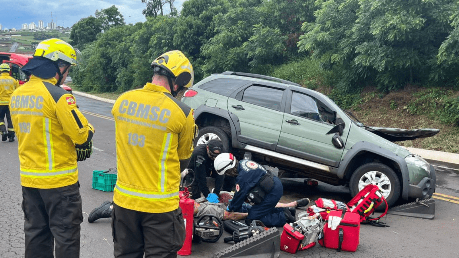 Idoso morre após colisão com carreta na BR-282 em Xanxerê