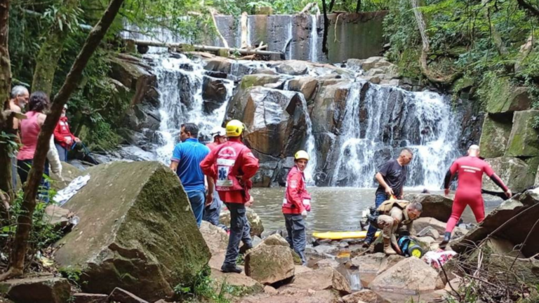 Jovem morre afogado após mergulho em cachoeira de Concórdia