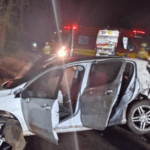 Capotamento na BR-282 em Xanxerê deixa motorista ferido e interdita a via.