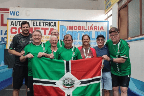 Imagem da equipe de bocha mascullina de Xanxerê