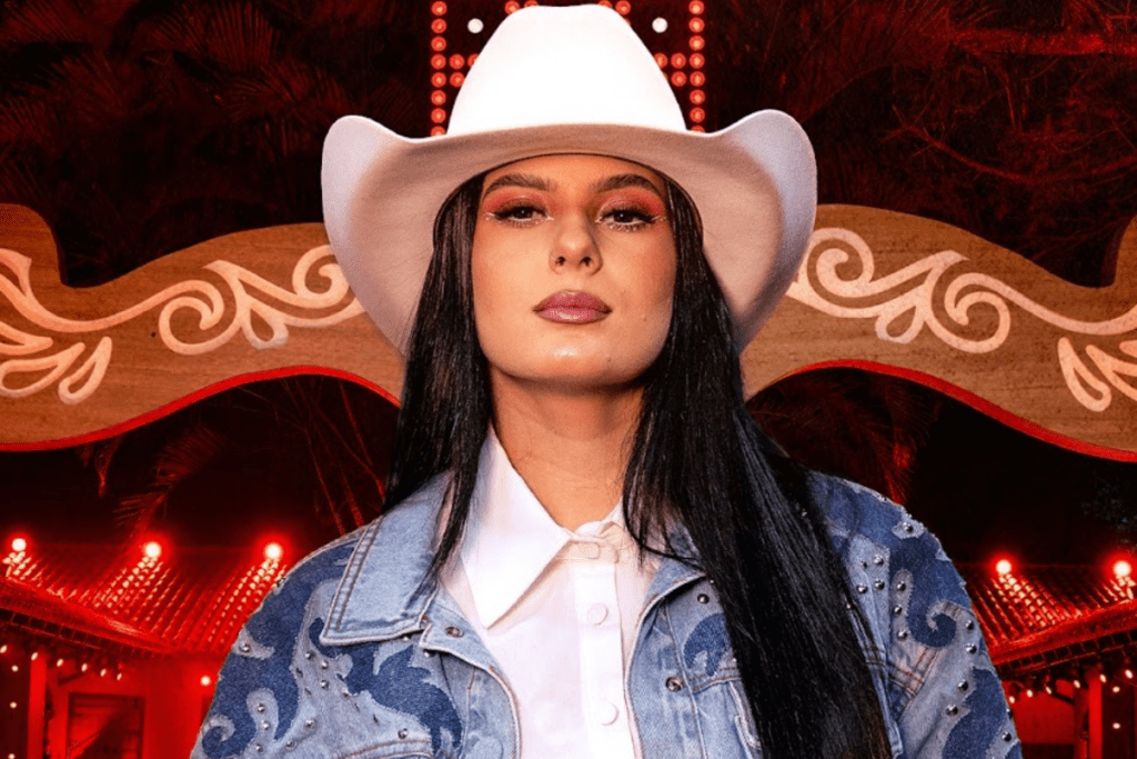 Foto Ana Castela com rosto sério.