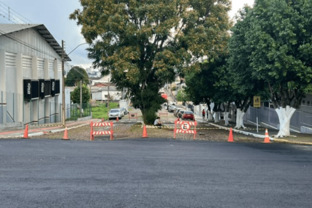 Rua Anita Garibaldi no bairro Tonial em Xanxerê que passa por estudo para ser fechada para segurança dos alunos do EMEB Pequeno Príncipe