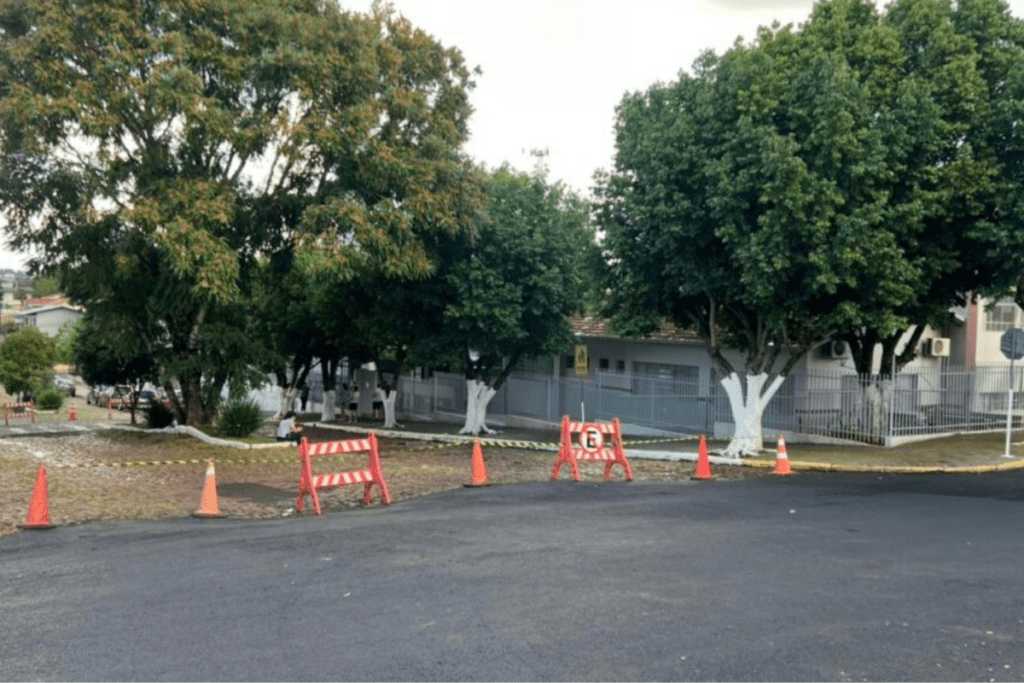 Rua Anita Garibaldi no bairro Tonial em Xanxerê que passa por estudo para ser fechada para segurança dos alunos do EMEB Pequeno Príncipe