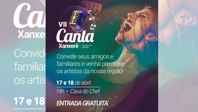 Banner informativo da 7ª edição do Canta Xanxerê.