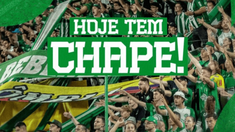 Banner informativo a Chapecoense "Hoje tem Chape"