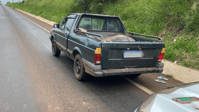 Volkswagen Saveiro furtada em São Lourenço do Oeste e recuperada pela polícia em Xanxerê