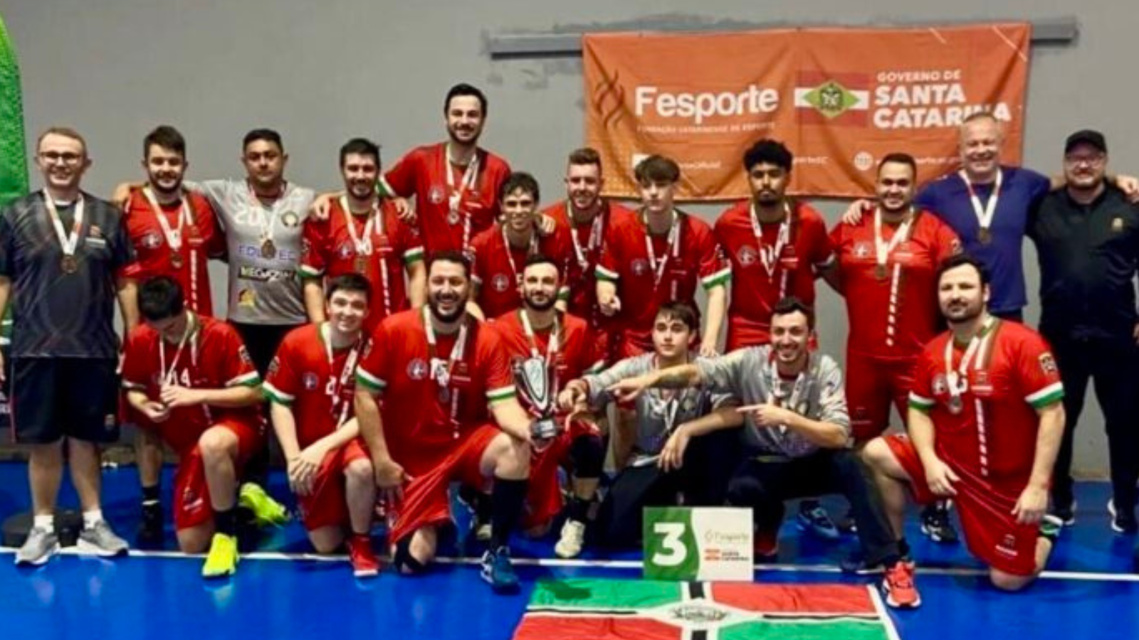 Equipe de Handebol de Xanxerê que estreia na Liga Catarinense nesse sábado, 11.