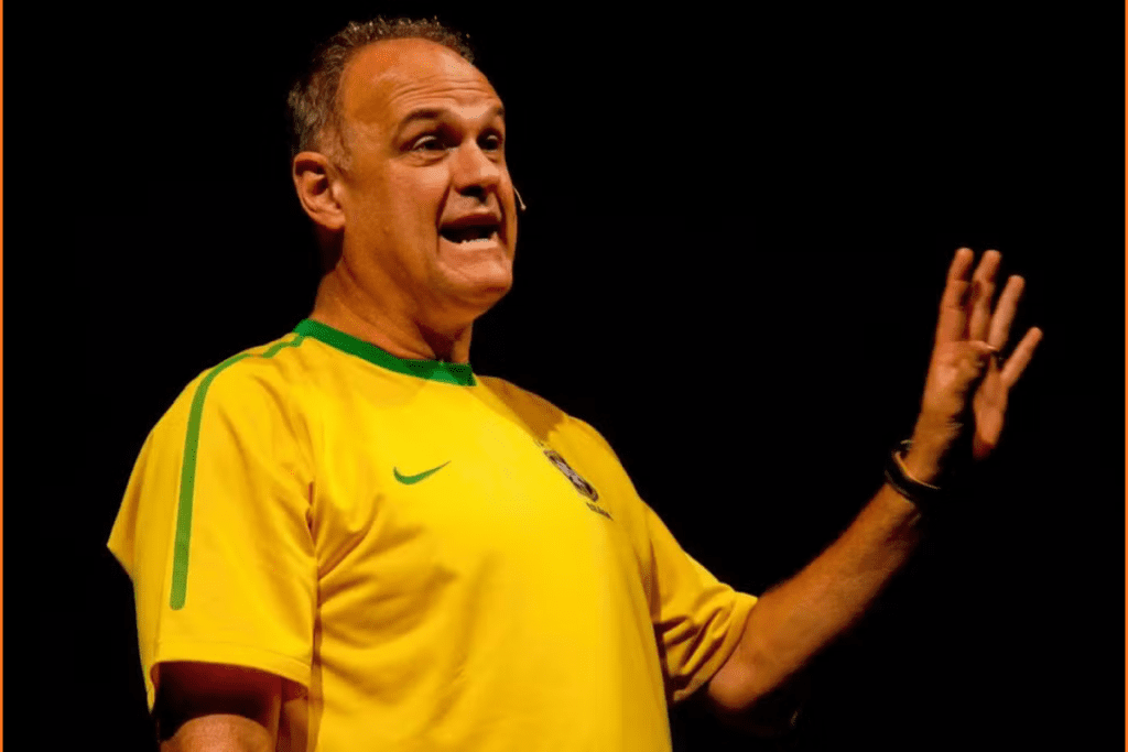 Oscar Schmidt com a camisa da seleçaõ brasileira