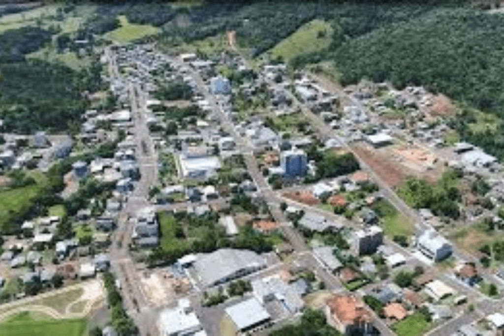 Foto aérea do município de Vargeão/SC