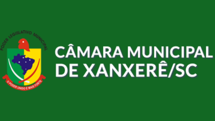 Banner com logo e nome da Câmara Municipal de Vereadores de Xanxerê