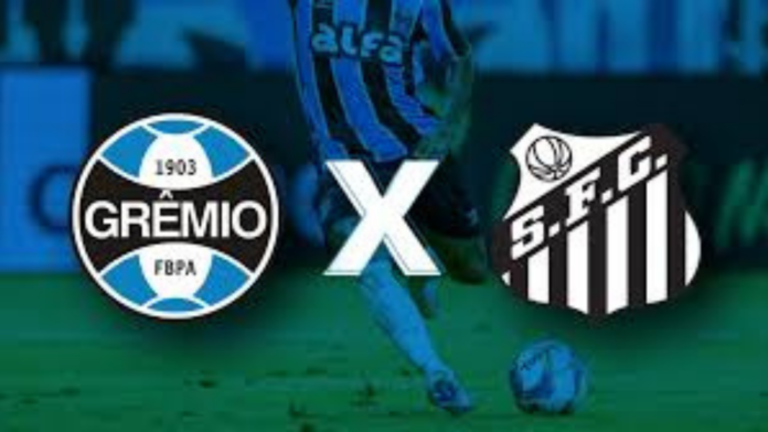 Banner divulgação do jogo de Grêmio x Santos pelo Brasileirão dia 23/05