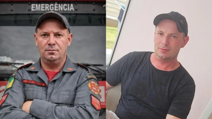 Fotos do bombeiro morto a facadas em Palma Sola, Andrei Marcos Rodrigues
