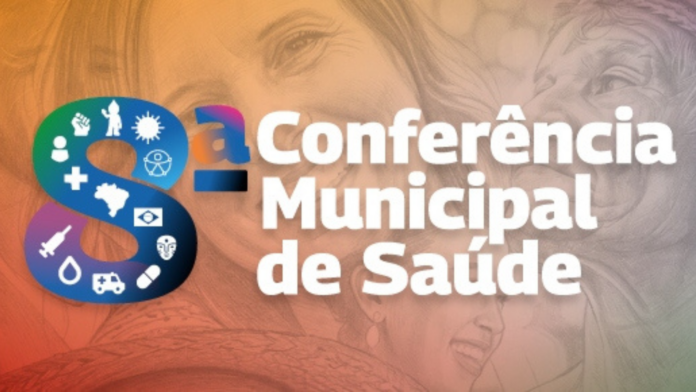 Banner da 8ª Conferência Municipal de Saúde que acontecerá em Xanxerê