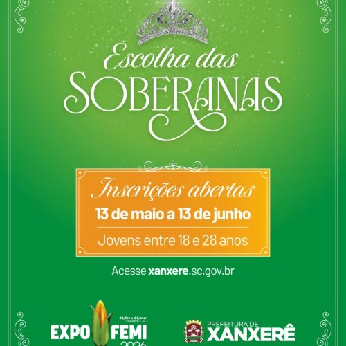 Abertas inscrições para as soberanas da ExpoFemi 2026